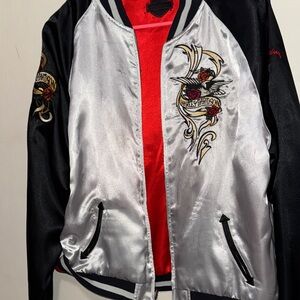 Harley-Davidson Black and Silver Satin jacket | M\L